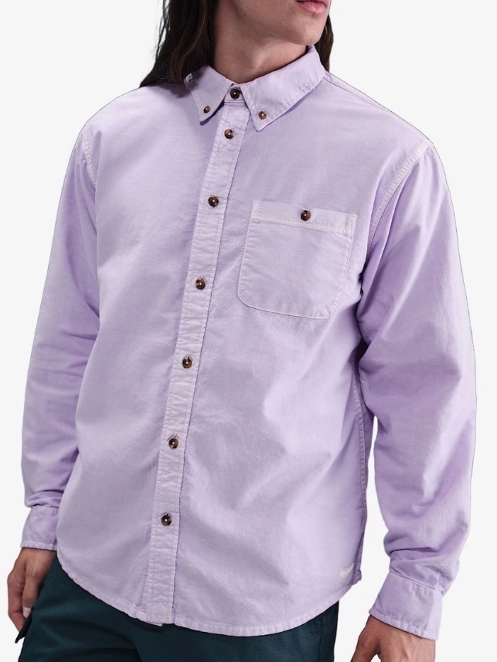 Nike Life Men's Long Sleeve Oxford Button-Down Shirt (HJ7270-515)